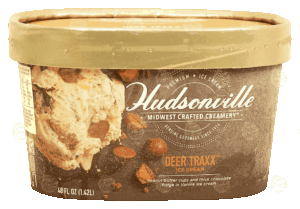 Hudsonville Midwest Crafted Creamery deer traxx ice cream, vanilla 48 fluid ounce