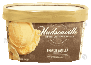 Hudsonville Midwest Crafted Creamery french vanilla ice cream 48 fluid ounce