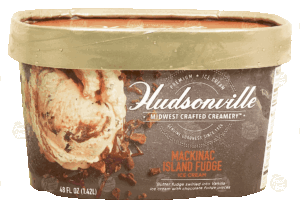 Hudsonville Midwest Crafted Creamery mackinac island fudge ice cream 48 fluid ounce