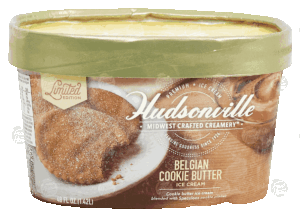 Hudsonville Midwest Crafted Creamery belgian cookie butter ice cream 48 fluid ounce