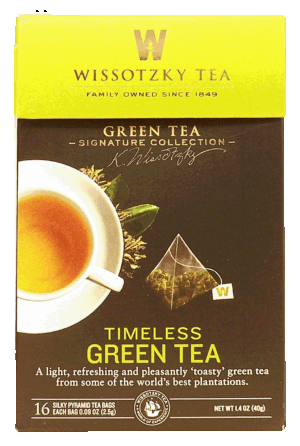 Wissotzky Tea Signature Collection green tea, 16-silky pyramid tea bags 1.4 ounce