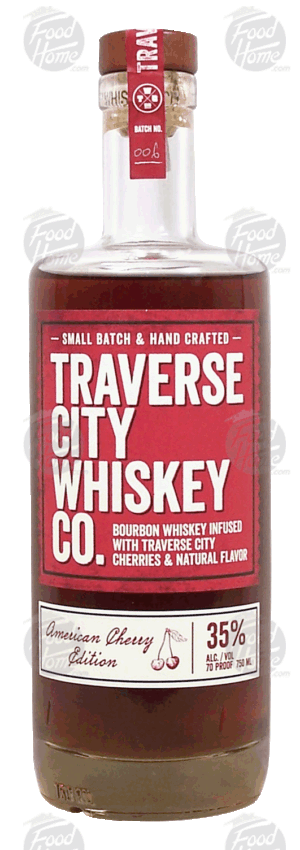 Traverse City Whiskey Co. American Cherry Edition bourbon whiskey infused with cherries, small batch, 35% alc. by vol. 750 milliliter