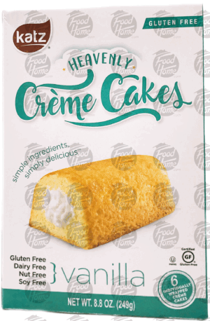 katz vanilla creme cakes, 6 pk., frozen, box 8.8 ounce