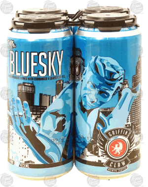 Griffin Claw Mr. Bluesky wheat brewed with corriander & grapefruit peel, 1-pint 4 pack