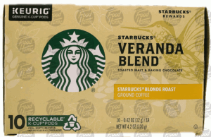 Keurig Starbucks veranda blend, blonde, 10 k-cups 4.4 ounce