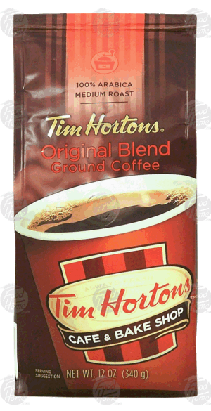 Tim Horton's original blend ground coffee, 100% arabica, medium roast 12 ounce