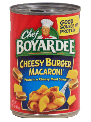 Chef Boyardee Cheesy Burger Macaroni in a cheesy meat sauce 15 ounce