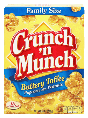 Crunch 'n Munch Family Size buttery toffee popcorn with peanuts 10 ounce