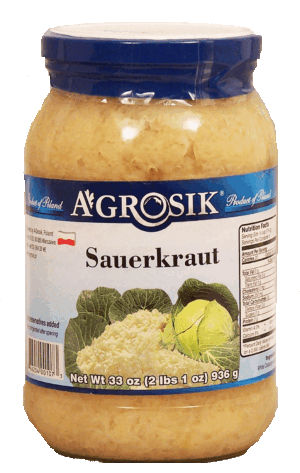 Agrosik sauerkraut, product of poland 33 ounce