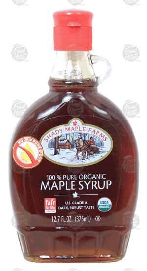 Shady Maple Farms Organic maple syrup, 100% pure 12.7 fluid ounce