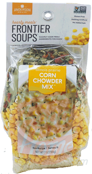 Anderson House Frontier Soups illinois prairie; corn chowder mix, serves 11 7 ounce