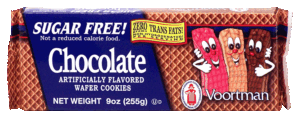 Voortman sugar free chocolate wafer cookies 9 ounce
