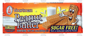 Voortman peanut butter wafers, sugar free 9 ounce