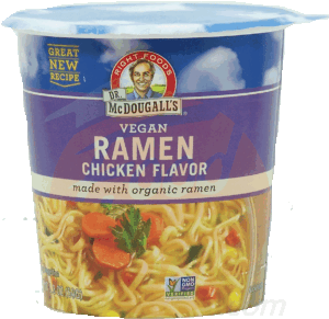 Dr. Mcdougall's Vegan chicken flavor dry soup made with organic ramen 1.8 ounce
