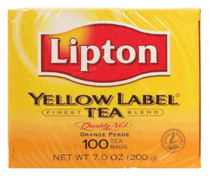 Lipton Yellow Label tea, orange pekoe, 100-tea bags 7 ounce
