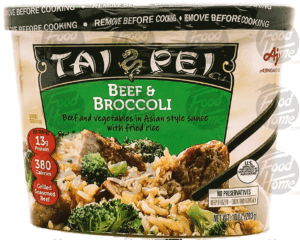 Tai Pei beef & broccoli in asian style sauce with fried rice 10 ounce