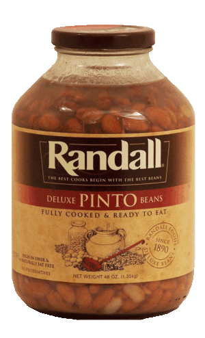 Randall deluxe pinto beans, fully cooked and ready to eat 48 ounce