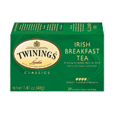 Twinings Of London irish breakfast, 100% pure black tea, 20 tea bags 1.41 ounce