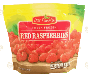 Our Family Fresh Frozen red raspberries 12 ounce