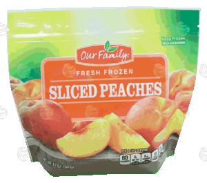 Our Family Fresh Frozen peaches, sliced 12 ounce