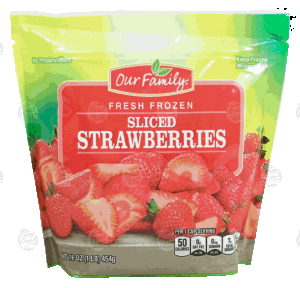 Our Family Fresh Frozen sliced strawberries 16 ounce