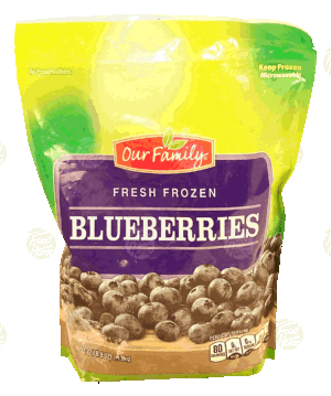 Our Family blueberries, frozen 40 ounce
