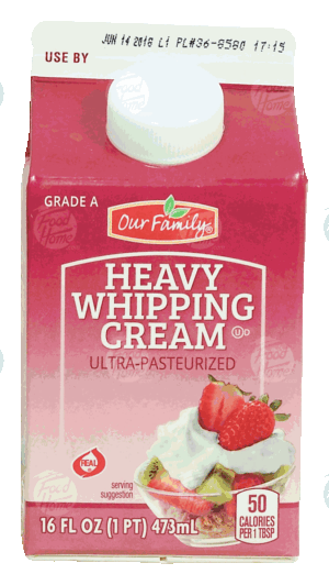 Our Family heavy whipping cream 16 fluid ounce