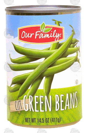 Our Family cut green beans 14.5 ounce