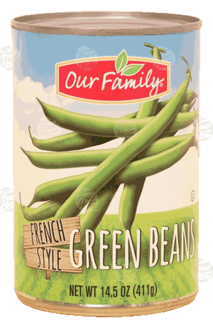 Our Family green beans, french style 14.5 ounce
