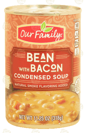 Our Family bean with bacon condensed soup 11.25 ounce