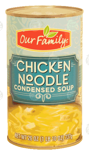 Our Family chicken noodle condensed soup 26 ounce