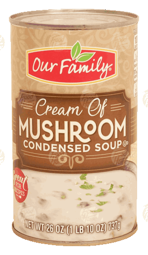 Our Family cream of mushroom condensed soup 26 ounce