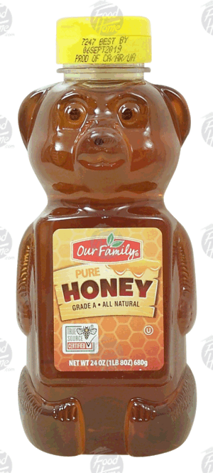 Our Family honey, pure 24 ounce