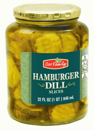 Our Family dill pickle chips 32 fluid ounce