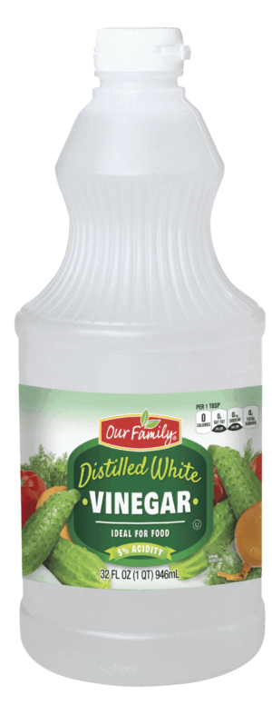 Our Family distilled white vinager 32 fluid ounce