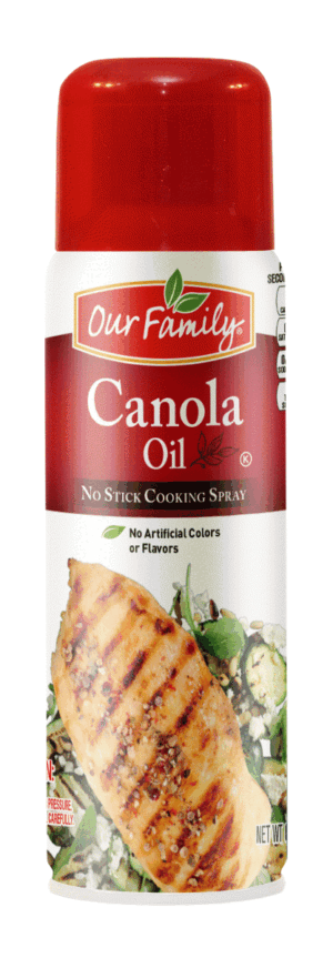 Our Family canola cooking spray, no stick 6 ounce