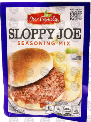 Our Family sloppy joe sauce mix 1 logo