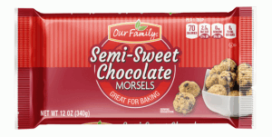 Our Family chocolate semi-sweet chips 12 ounce