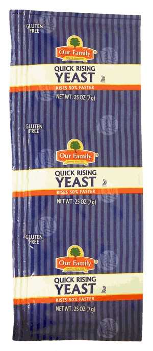 Our Family yeast, quick rising, .25-oz. packets 3 pack