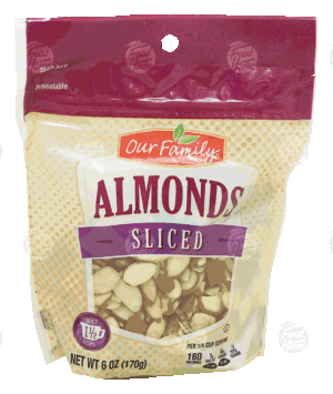 Our Family almonds, sliced 6 ounce