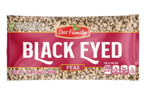 Our Family blackeye peas, double cleaned 16 ounce
