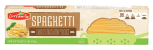 Our Family spaghetti dry pasta 16 ounce