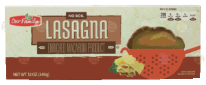Our Family lasagna dry pasta, no boil, flat 12 ounce