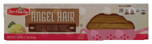 Our Family angel hair dry pasta 16 ounce