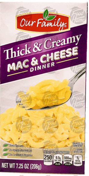 Our Family mac & cheese dinner, thick & creamy 7.25 ounce