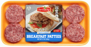 Our Family original breakfast patties, 8-count 12 ounce