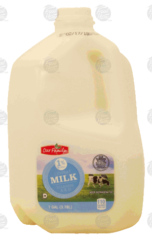 Our Family milk, 1% lowfat 1 gallon