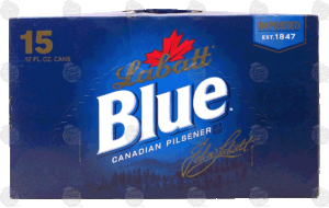 Labatt Blue canadian pilsner beer, 12-fl. oz. cans 15 pack