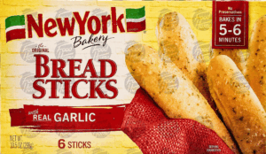 New York bread sticks with real garlic, 6 sticks 10.5 ounce