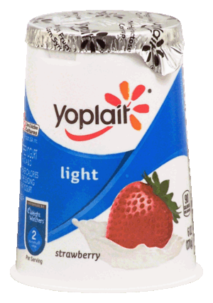 Yoplait Light strawberry fat free yogurt 6 ounce